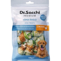 Dr.sacchi Premium Tavuk Sargılı Çift Renkli Sığır Derisi Düğüm Kemik Tahılsız Köpek Ödülü 2 8li 110 Gr 109-30011.01
