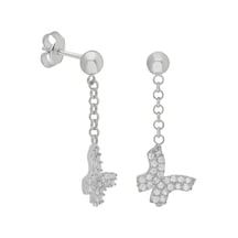 Sallantılı Kelebek Küpe 717088 Silver