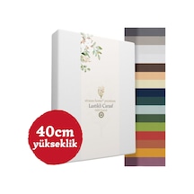 Home Premium Lastikli Çarşaf Yüksek Yataklara Özel 40cm Yükseklik Penye %100 Pamuk 150gr/m2 Oeko Tex Beyaz
