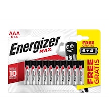 Energizer Alkalin Max AAA 6+4 İnce Kalem Pil 10'lu