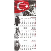 2025 Atatu Rk Gemici Duvar Takvimi - Ayyıldız