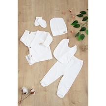 Sitilin Kız Erkek Bebek Beyaz 5 Li Hastane Çıkışı Seti Stl6820 Beyaz