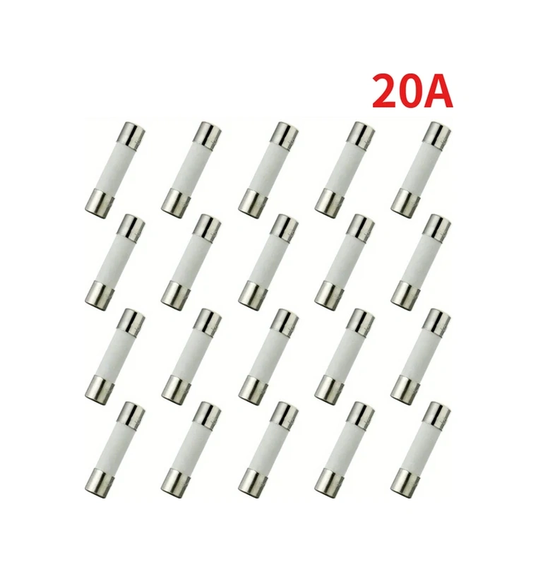 Globalbloom 20 Adet 20a 30al 250v 6x30mm Seramik Sigorta Yavaş Atan