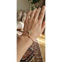 Akfecan Çelik Yıldız Model Şahmeran Bileklik Altın 44619395