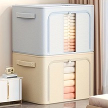 Willowhaven 1 Adet Şık Çelik Çerçeveli Katlanır Oxford Kumaş Depolama Kutusu - 19.02gal Haki Haki