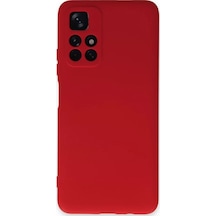 Newface Xiaomi Redmi Note 11t Kılıf Nano İçi Kadife Silikon - Kırmızı