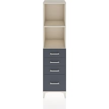 Hyperion Dolap 2 Raflı 4 Çekmeceli 44x44x182 Aytaşı-antrasit Aytaşı