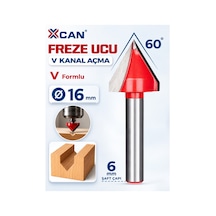 60 V Kanal Freze Ucu Ø16 Mm 6 Mm Şaft Gravür Ve Kanal Açma