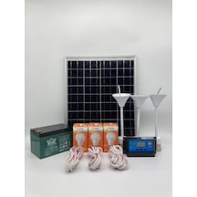25 W Monokristal Panelli Güneş Enerji Seti Solar Aydınlatma N11.590