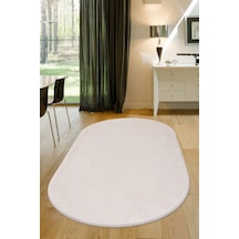 Dijidekor Peluş Halı Açık Vizon Cool Yıkanabilir Oval Post Yo...