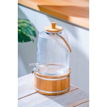 Acar Bambu Standlı Cam Sebil  - 3 Lt