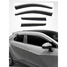 Toyota Chr 2025+ Uyumlu Araca Özel Chrome Style Akrilik Cam Rüzgarlığı Koyu Duman 4 Parça