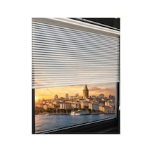 Çizgili Çift Mekanizmalı Perde Beyaz - 814420318 Beyaz