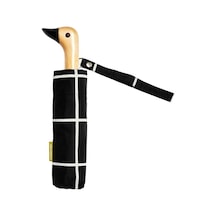 Duckhead Duck Kompakt Şemsiye Black Grid Beyaz - Siyah