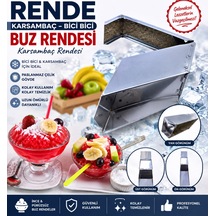 Bici Bici Rendesi,geleneksel Adana Tatlısı Bici Bici Buz Rendesi,karsamba Meybuz,buzlu Tatlılar Rendesi,kar Rende Açık Gri