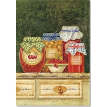 Cakasepetim Vintage Reçel Kavanozları Ahşap Mdf Tablo