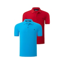 İkili Set T8561 Dewberry Erkek Tshırt-kırmızı-mavi