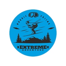 Ski Kayak Sticker Araba Leptop Sticker 18cm