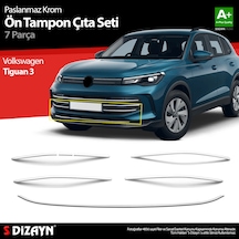 S-dizayn Vw Tiguan 3 Krom Ön Tampon Çıta Seti 2024 Üzeri A+ Kalite