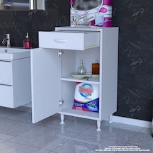 Modilayn Emir 40 X 88 X 32,5 Cm Kapaklı Ve Çekmeceli Çok Amaçlı Banyo&mutfak Dolabı Beyaz