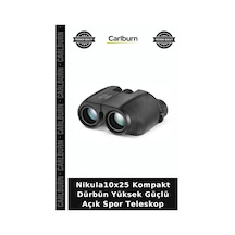 Nikula10x25 Kompakt Dürbün Yüksek Güçlü Açık Spor Teleskop Seyahat İçin Hobi Aleti Küçük Boyut