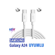 Samsung Uyumlu A24 Şarj Kablosu Type-c To Type C Hızlı Şarj İçin 1 Metre Samsung Uyumlu A24 Şarj Kablosu Type-c To Type C Hızlı Şarj İçin 1 Metre