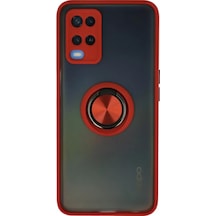 Oppo A54 4g Kılıf Montreal Yüzüklü Silikon Kapak - Kırmızı -