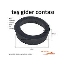 Taş Contası Klozet Hela Taşı Tuvalet Taş Gider Contası 12Cm