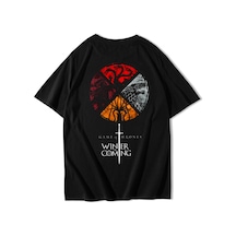 Brz Collectıon Brz Collection Unisex Oversize Game Of Thrones T-shirt Siyah