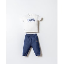 U.S. Polo Assn. Erkek Bebek 2 Li T-şhirt Takım Beyaz-2259 beyaz