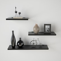 Robinhome Robin Home Raffi 3'Lü Uçan Raf Duvar Rafı Siyah