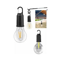 Hubrendy Tekno Askılı Kırılmaz Led Işık Kamp Bahçe Lambası Taşınabilir Led Ampul Şarjlı AÇIK GRİ KAHVE KARIŞIMI