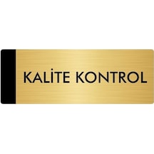 Metal Yönlendirme Levhası, Departman Kapı Isimliği Kalite Kontrol 7x20 Cm Altın Renk