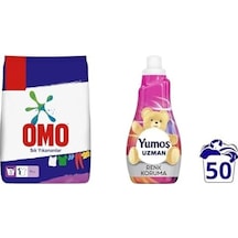 Toz Çamaşır Deterjanı Sık Yıkananlar 5 Kg 1 Yumoş Uzman Konsantre Çamaşır Yumuşatıcısı Renk Koruma Kalıcı Koku 50 Yıkama 1 X 1200 Ml 2