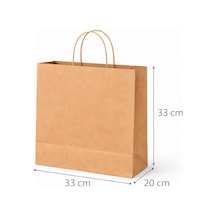 Kraft Çanta Kahverengi 33x33cm 25li