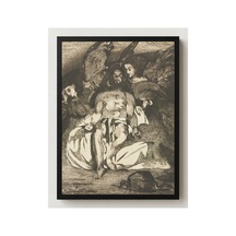 Klasik Sanat Manet Ölü İsa Ve Melekler Çerçevesiz Poster 21x30 Cm A4 Tablo Klasik Sanat Yağlı Boya