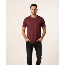Vigoss Erkek O Yaka Basıc T-shırt 3124-03370 Mürdüm