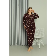 Akbeniz Welsoft Polar Kadın Büyük Beden Pijama Takımı 808041 - 4xl
