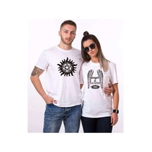 Tshirthane Angel Hunter Sevgili Kombinleri Tshirt Kombini Beyaz