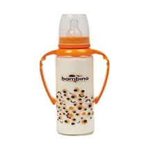Bambino Kulplu Cam Biberon-Turuncu 125Ml