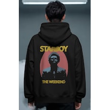 Sevbano Starboy The Weeknd Rapper Şarkıcı Sırt Baskılı Unisex Oversize Pr Siyah
