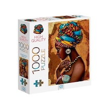 Afrikalı Kadın 1000 Parça 2,2mm Kalınlık 48x68cm Profesyonel Hobi Puzzle Yapboz Serisi