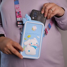 Sanrio Cinnamaroll Silikon Çantaaskılı Telefonluk-1823 Altın