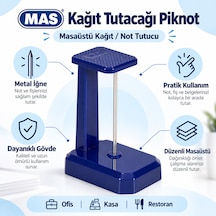 Mas 805 Kağıt Tutacağı Piknot Masaüstü Not Lacivert