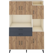 Hyperion Dolap 9 Raflı 2 Çekmeceli 6 Kapaklı 132x44x195 Aytaşı-çam/antrasit Atlas Çam/antrasıt