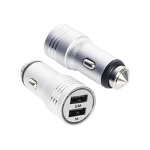 Araç Çakmaklık Şarj Aleti Çift Usb Girişli Hızlı Şarj 2.4A Gri