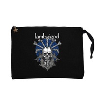 Lamb Of God Bearded Skull Siyah Clutch Astarlı Cüzdan / El Çantası