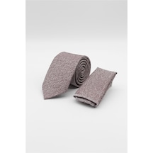 İmza Kırmızı - Gri Desenli 6 Cm Kravat 1090260110
