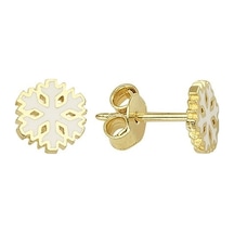 Goldkupe 14 Ayar Altın Kar Tanesi Küpe 1,01 Gr-883