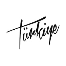 Türkiye Yazılı Sticker17x17 Cm Siyah